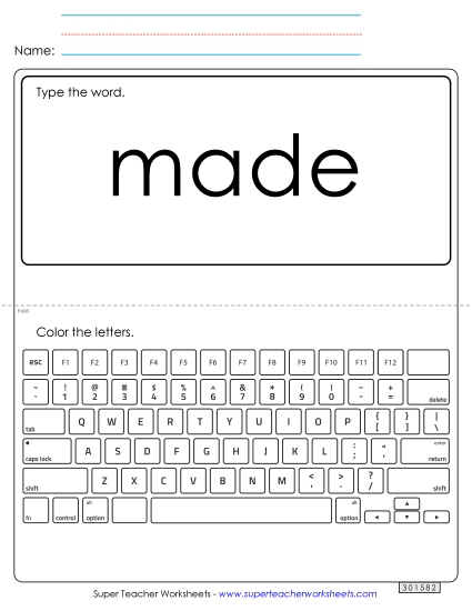 Type the Word: Made