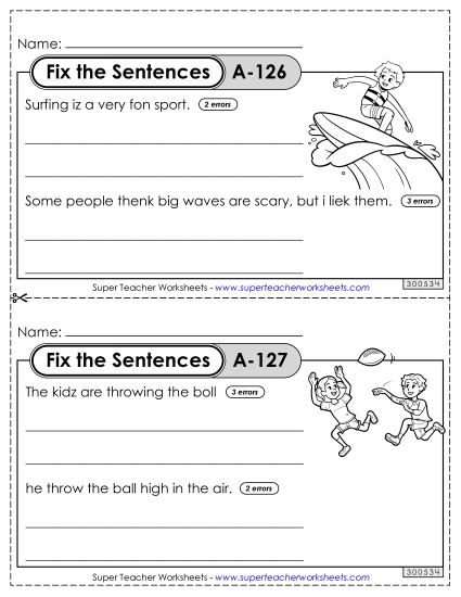 Fix the Sentences A-126 through A-130