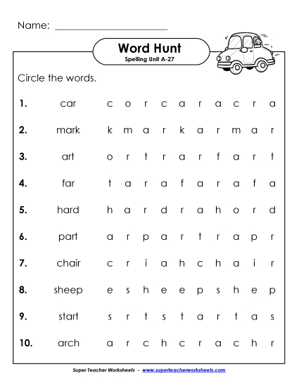 Horizontal Word Hunt (A-27)
