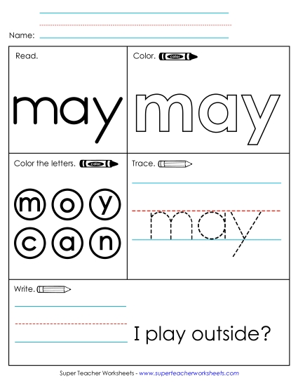 Worksheet 1: May