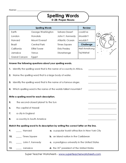 Question Worksheet (D-28) 