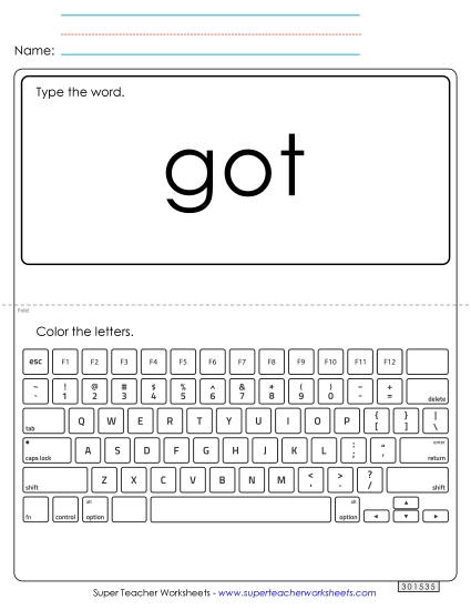 Type the Word: Got