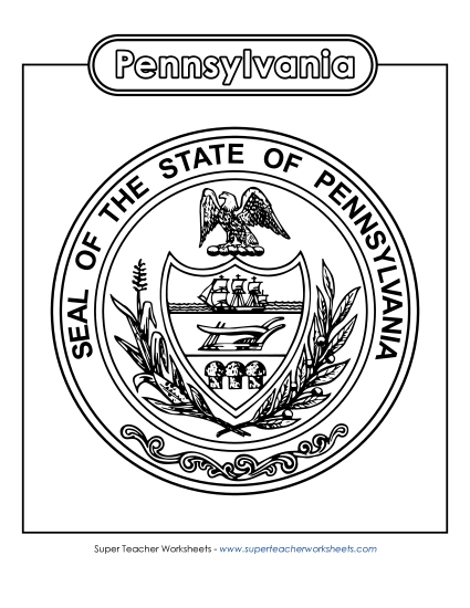 Pennsylvania State Seal (Black & White)