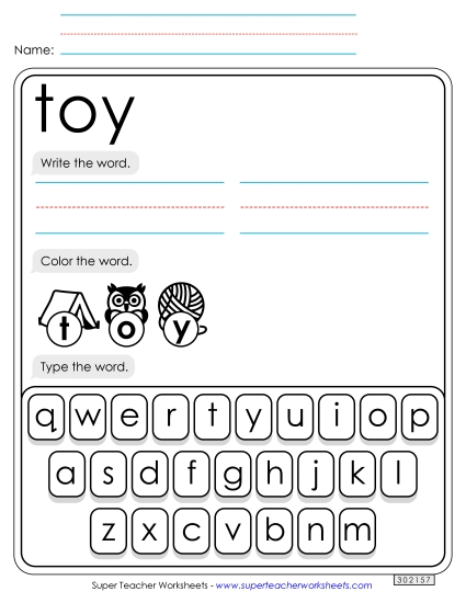 Write, Color, Type: Toy