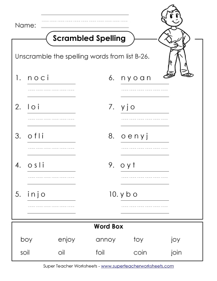 Word Scramble (B-26)