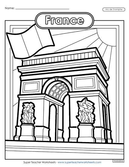 Arc de Triomphe Coloring Page
