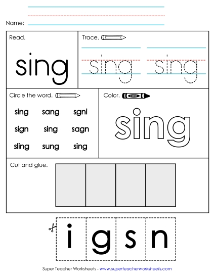 Worksheet 2: Sing
