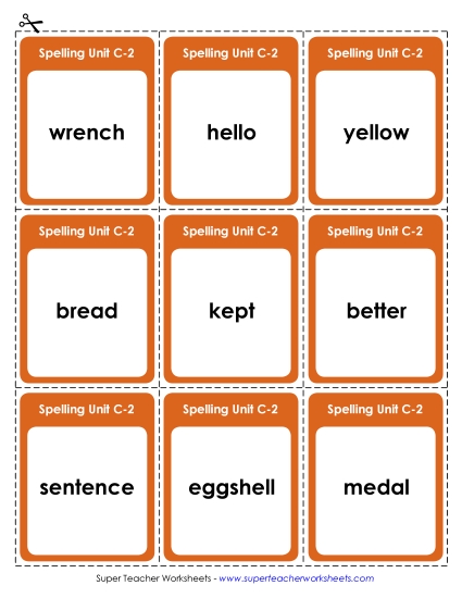 3rd Grade Spelling Units (Level C) Worksheets Learning Tool