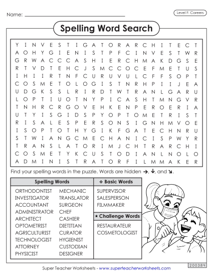 Word Search (Careers)