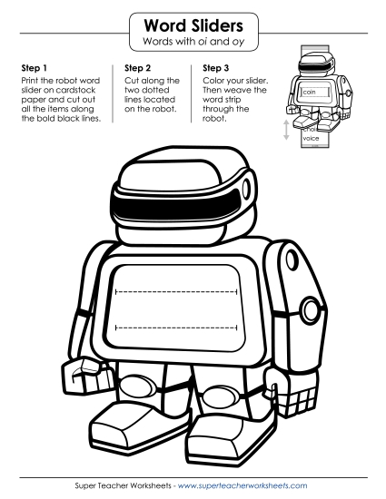 Robot Word Sliders: OI and OY
