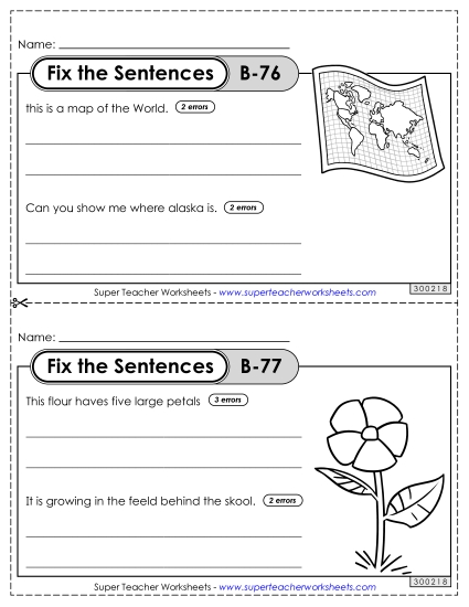 Fix the Sentences B-76 through B-80