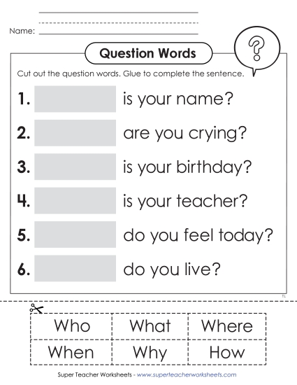 Complete the Sentences (Cut & Glue)
