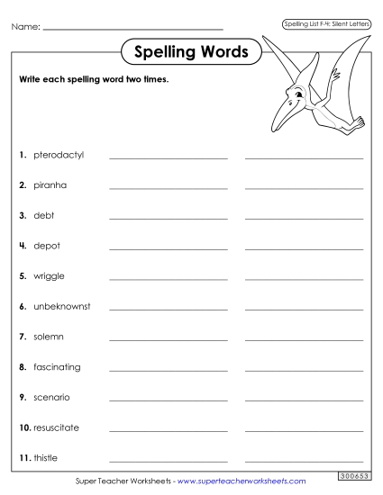 Write Words Twice (F-4)