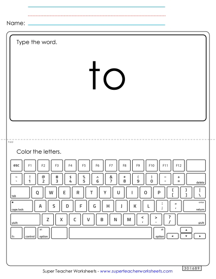 Type the Word: To