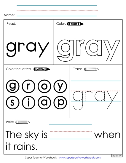 Worksheet 1: Gray