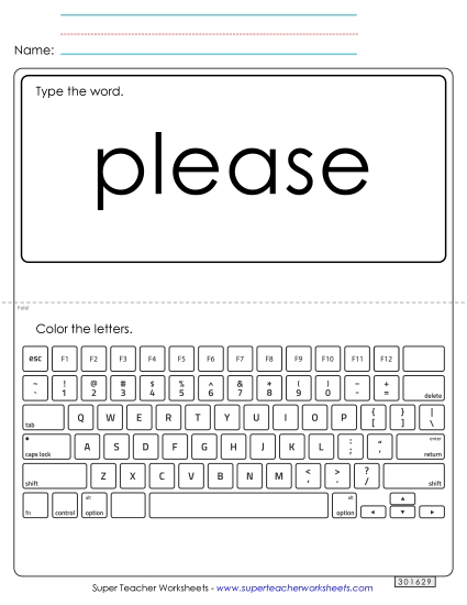 Type the Word: Please