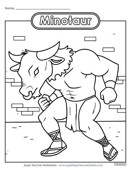 Coloring Page: Minotaur