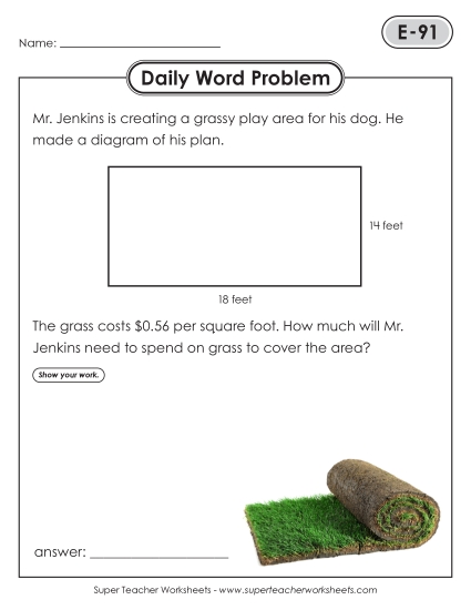 Daily Word Problems <br>E-91 through E-95