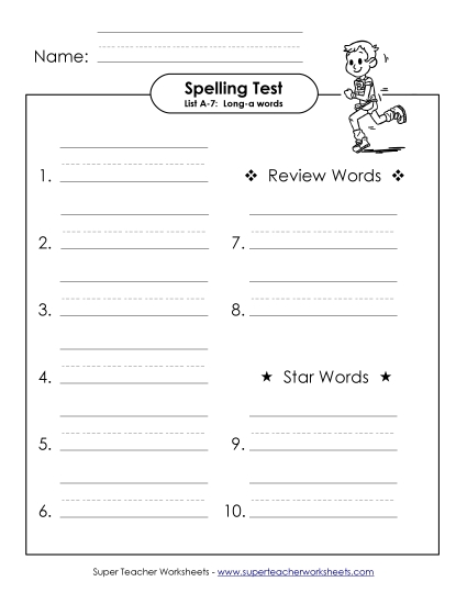 Spelling Test A-7