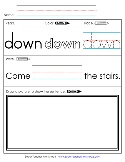 Worksheet 3: Down