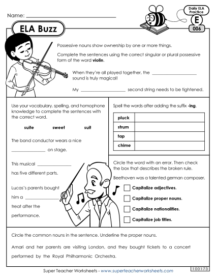 ELA Buzz: Week 2<br>Worksheets 6 through 10