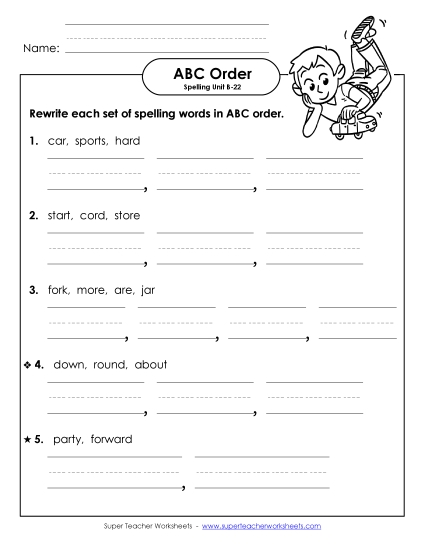 ABC Order - Word Sets (B-22)