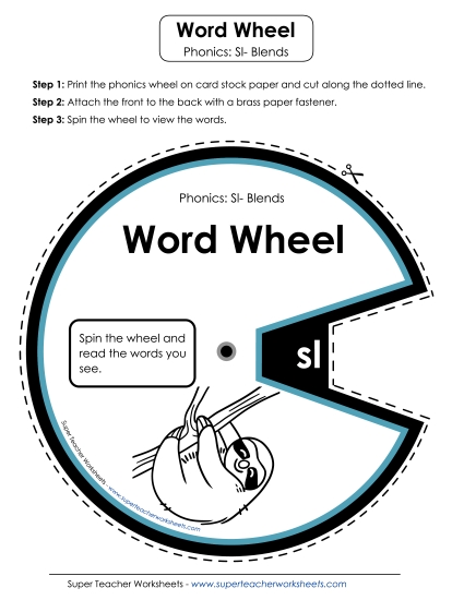 Word Wheel (Sl- Blends) 