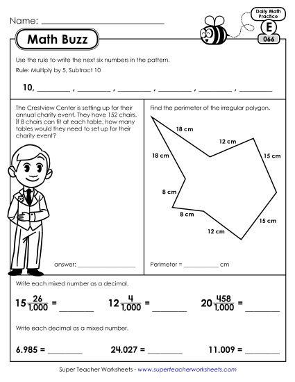 Math Buzz: Week 14<br>Worksheets 66 through 70