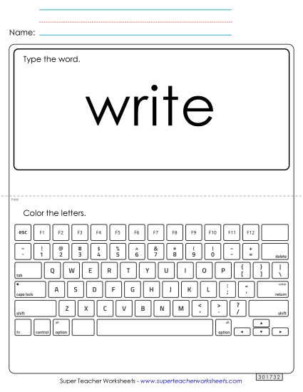 Type the Word: Write