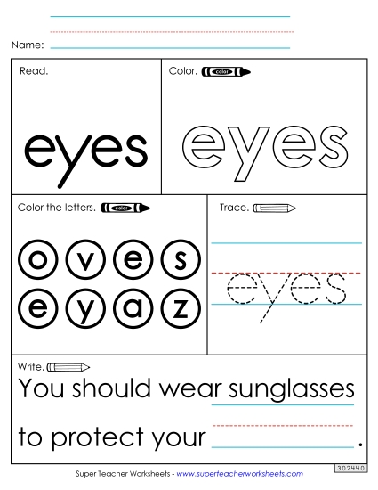 Worksheet 1: Eyes