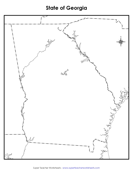 Georgia: Blank Map