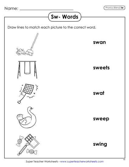 Matching Worksheet