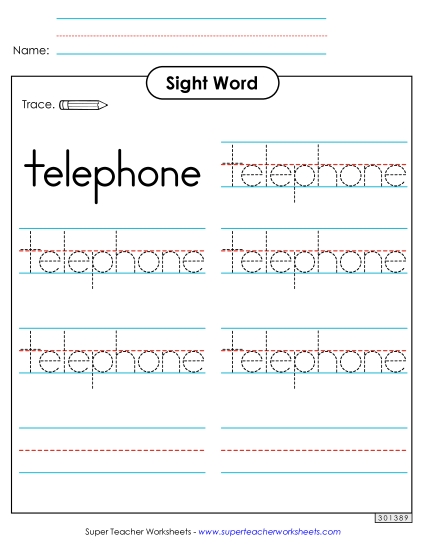 Trace the Word: Telephone
