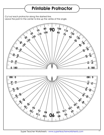 Printable Protractor