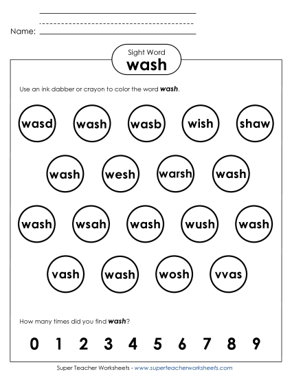 Dab or Color: Wash