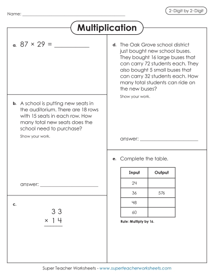 Variety Worksheet