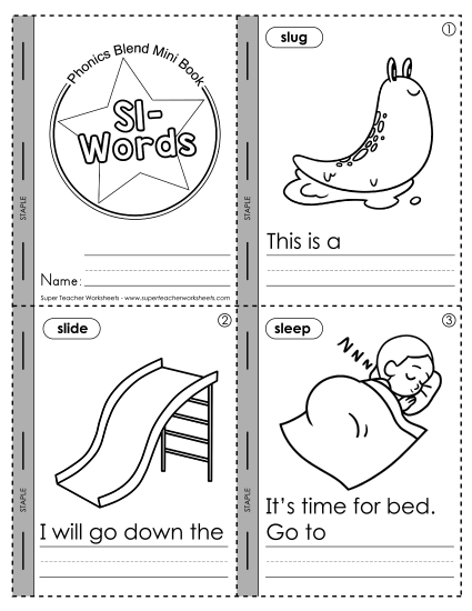 Mini-Book: Sl- Words
