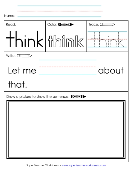 Worksheet 3: Think