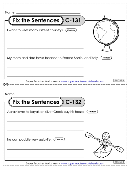 Fix the Sentences C-131 through C-135
