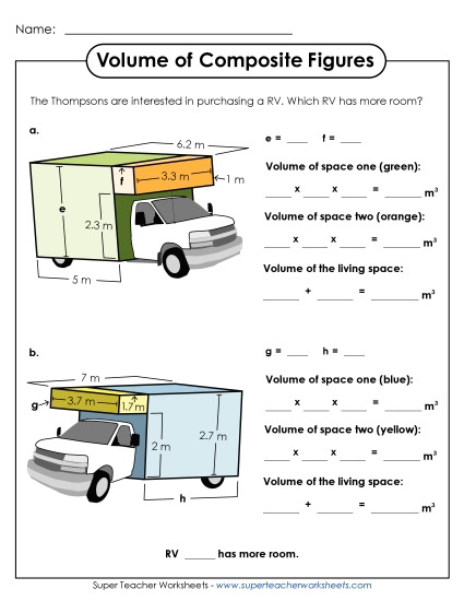 Volume of Composite Figures: RV (Advanced)