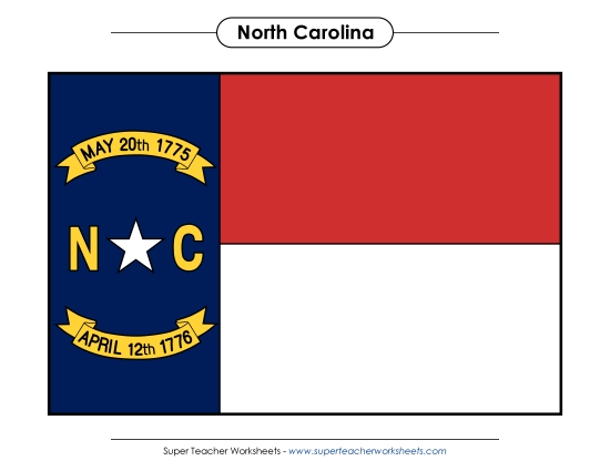 North Carolina State Flag (Full-Color Version)
