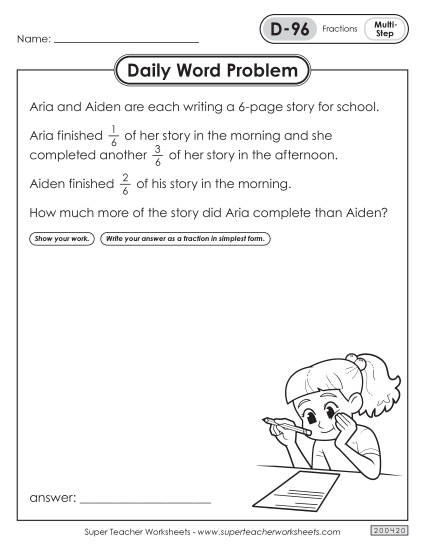 Daily Word Problems <br>D-96 through D-100