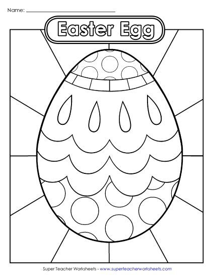 Coloring Page: Easter Egg