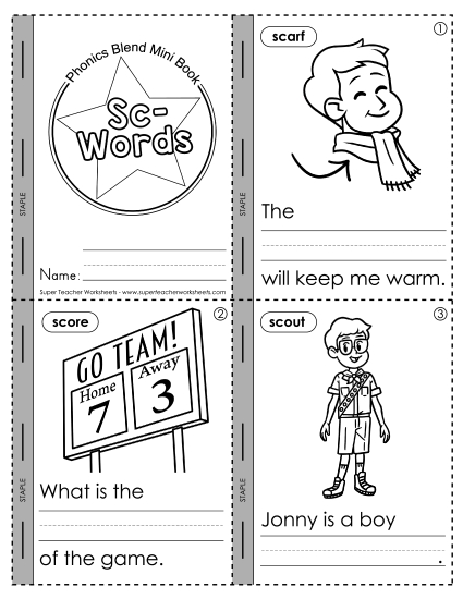 Mini-Book: Sc- Words
