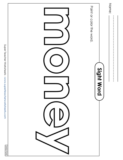 Paint or Color: Money