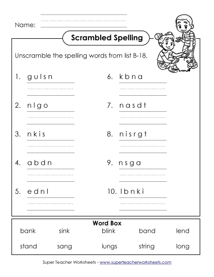 Word Unscramble (B-18)