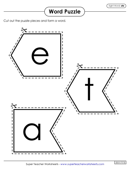 Word Puzzle: Ate