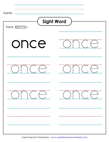 Trace the Word: Once