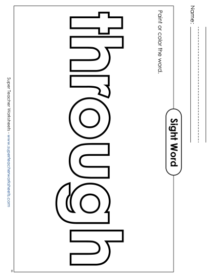 Paint or Color: Through