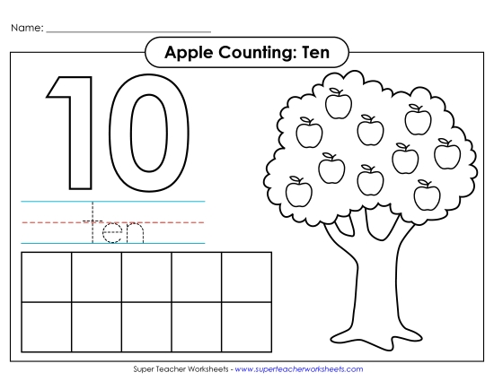 Apple Counting Mat: Ten